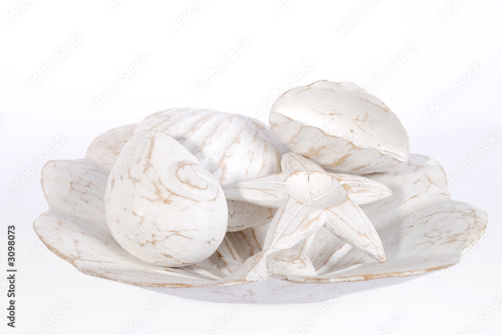 Obraz premium wooden sea shells