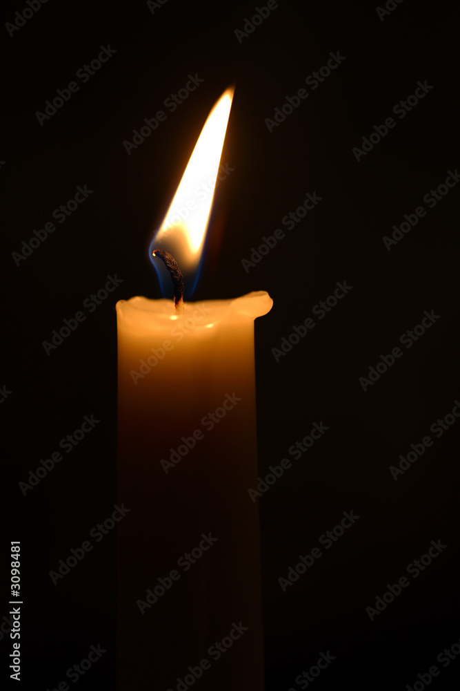 etude with burning candle