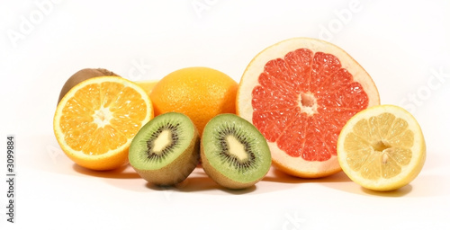 fruit on a white background