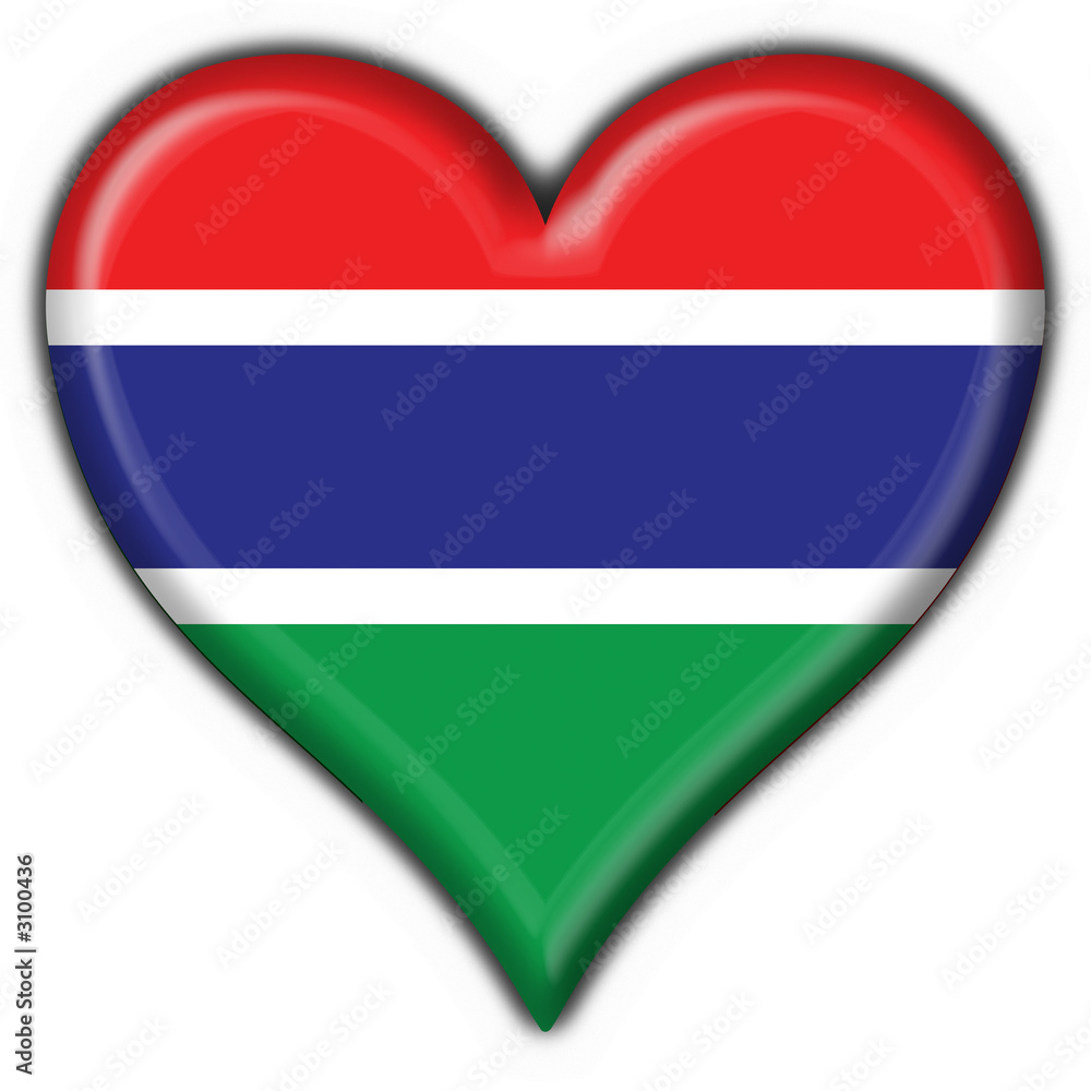 bottone cuore gambia button heart flag bottone cuore gambia button heart flag