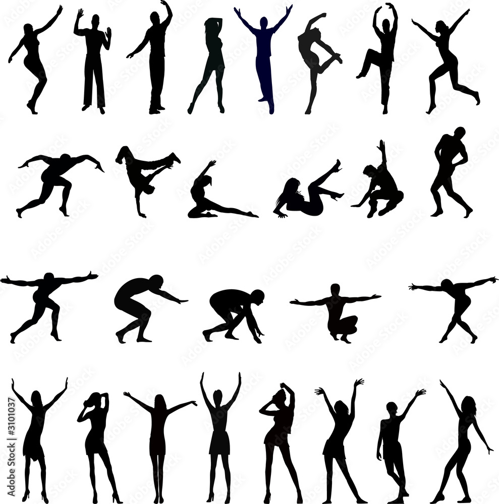 people silhouettes - illustration people silhouettes - illustration
