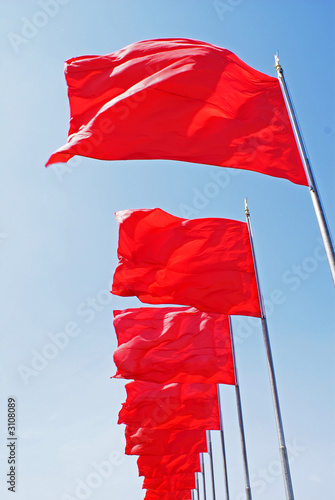 red flags, yellow stars photo