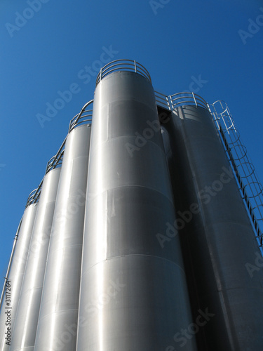 high tanks of silvery color 2