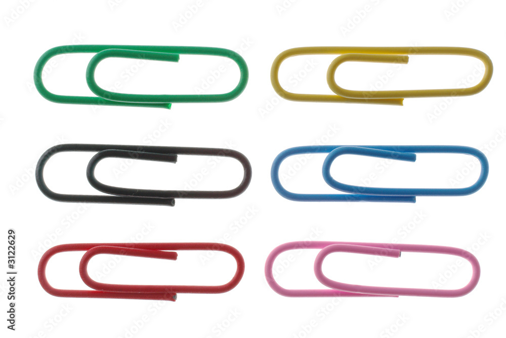 colorful paper clips colorful paper clips