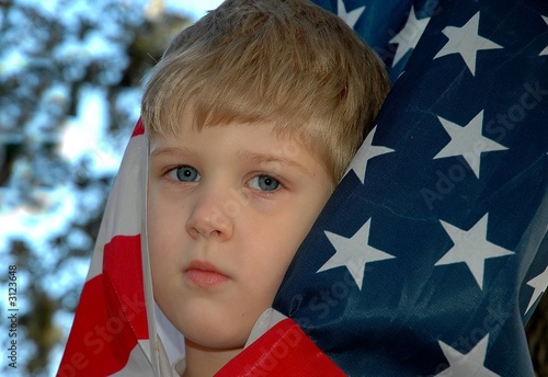 boy in flag