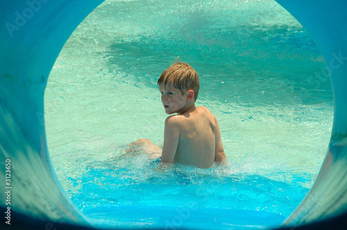 boy at waterpark