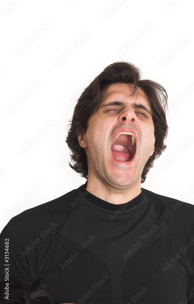 man yawning man yawning