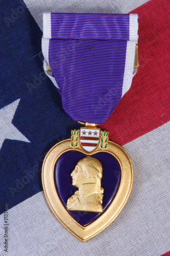 american purple heart medal vertical image
