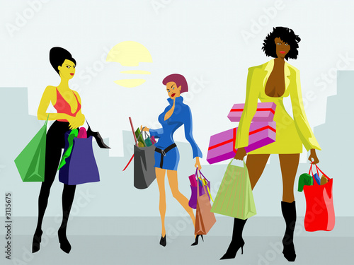 Shopping girls