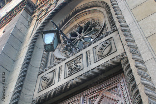 fragment of the old-time building in gotika style photo