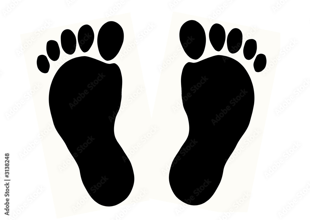 impronte di piedi Stock Photo | Adobe Stock