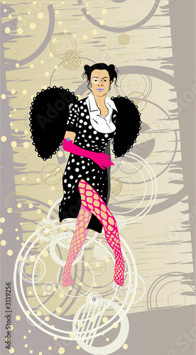 girl angel with pink stocking