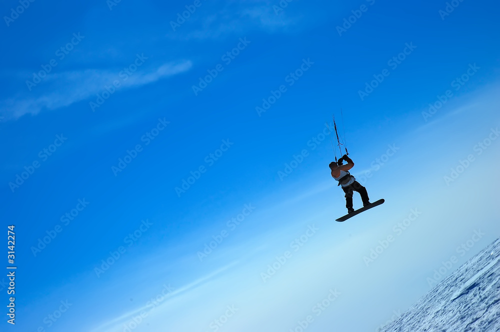catching some air kiteskiing catching some air kiteskiing