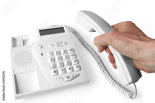 hand and telephone photo
