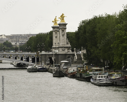 barges on the seine
