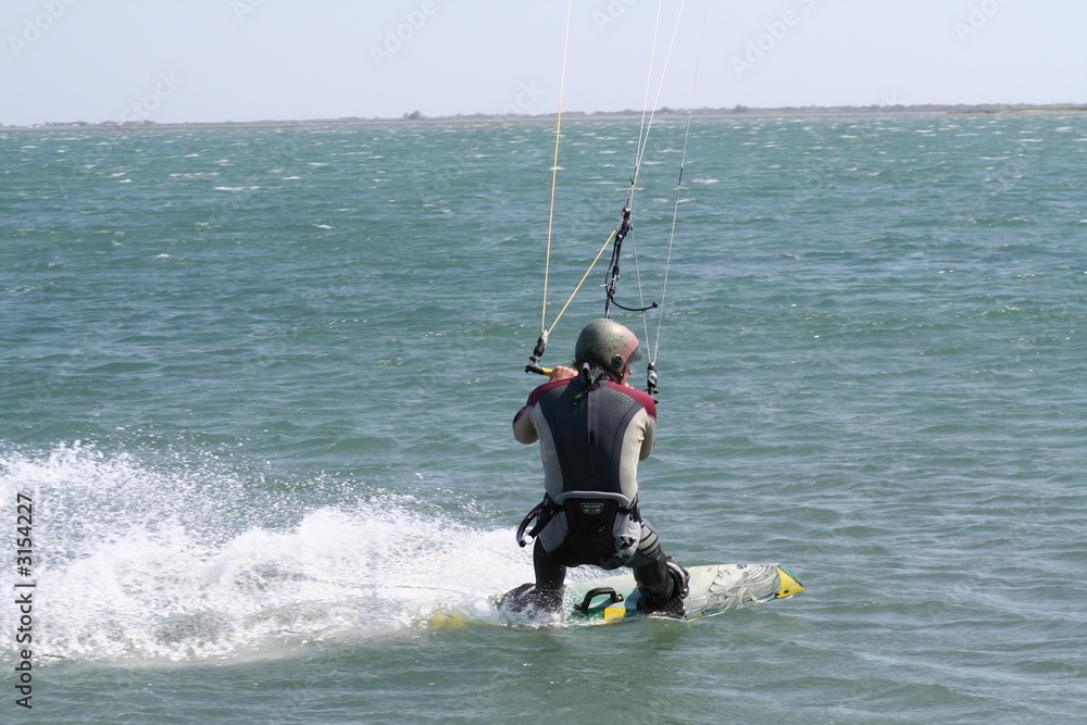Naklejka premium kitesurfeur