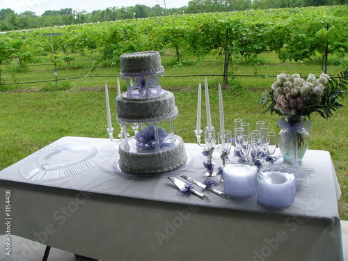 wedding cake and winery