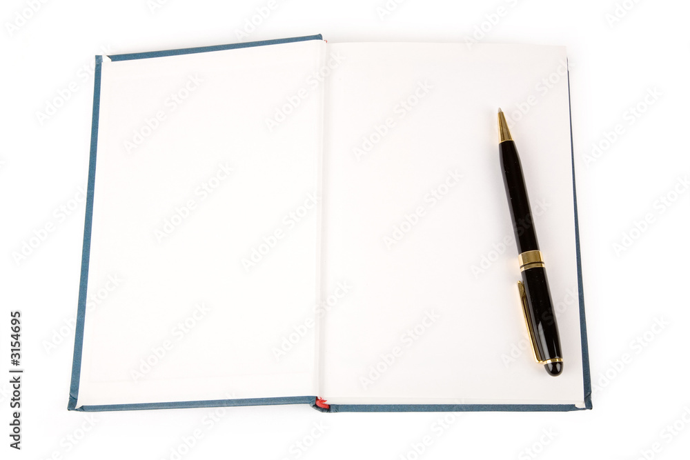 blue book and pen blue book and pen