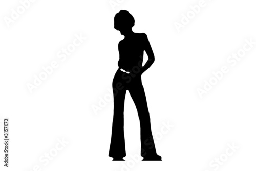 frau silhouette schwarz