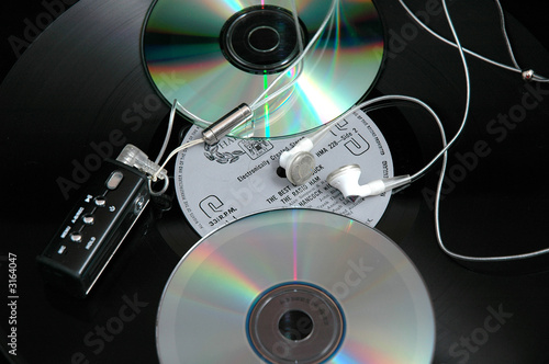 mp3, cds and lp record