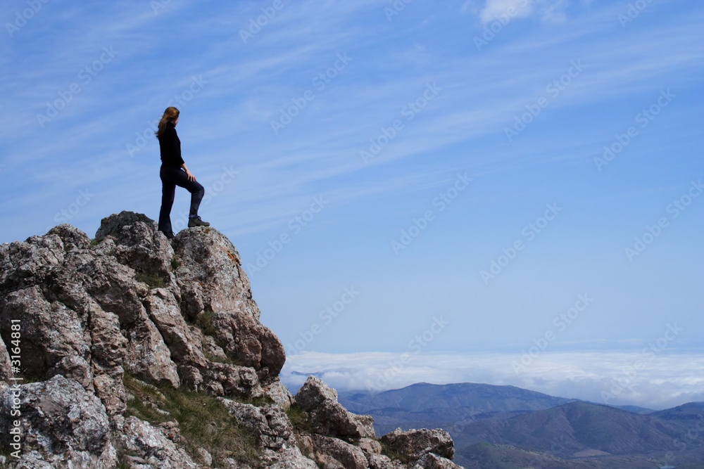 girl on a rock