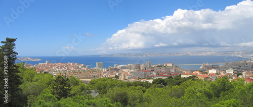 large sea creek around the city, marseille, south of france, pan