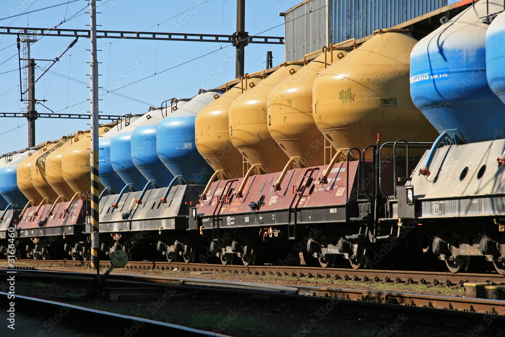 Naklejka premium train containers