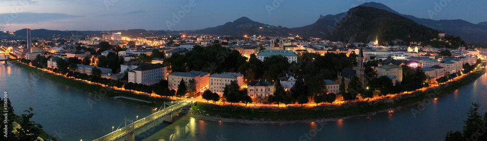 Obraz premium salzburg panorama - abend
