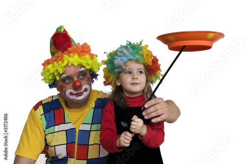 Obraz na płótnie clown makes the trick w salonie
