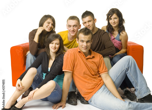 couch full of friends photo
