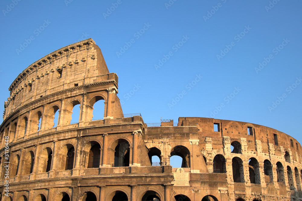 famous colosseum or coliseum in rome