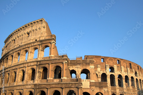 famous colosseum or coliseum in rome photo