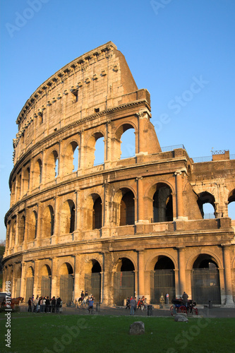 famous colosseum or coliseum in rome