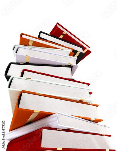 books on white