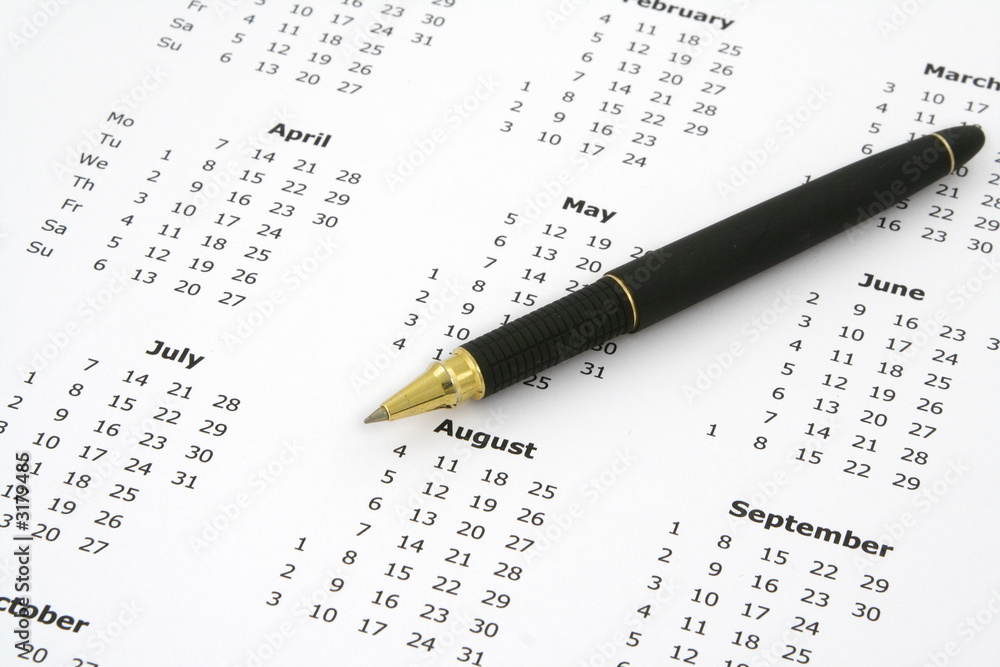 calendar and ballpoint pen #2 calendar and ballpoint pen #2