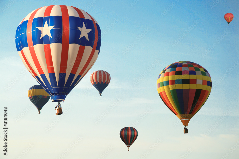 Naklejka premium Hot air balloons
