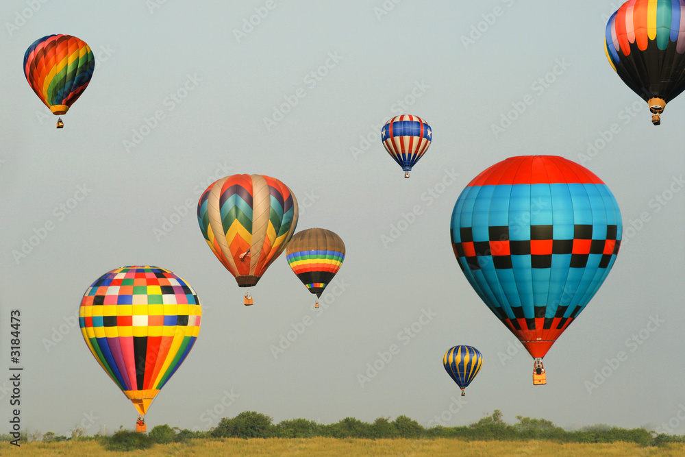 Obraz premium Colorful balloons in flight