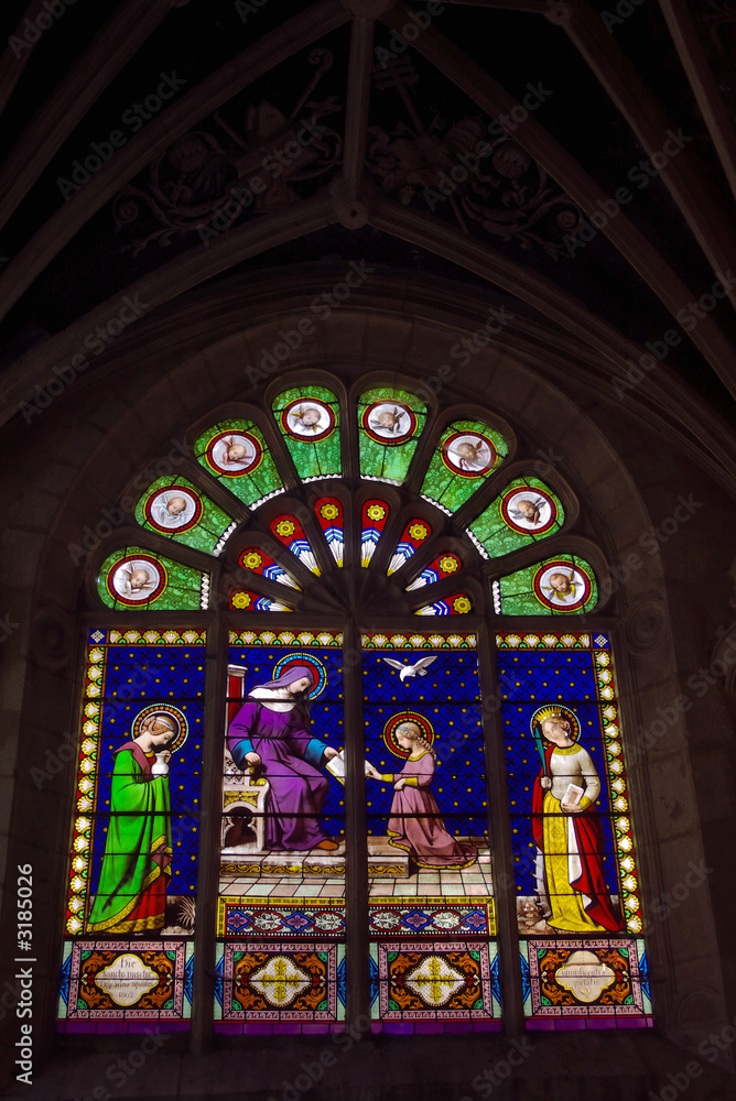 stained-glass window in church