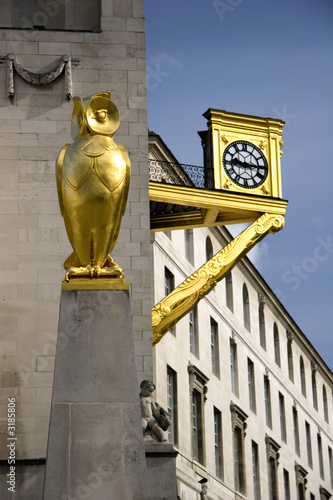 leeds civic hall golden owl and clock photo