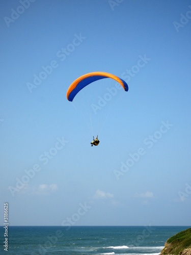 parachute with man