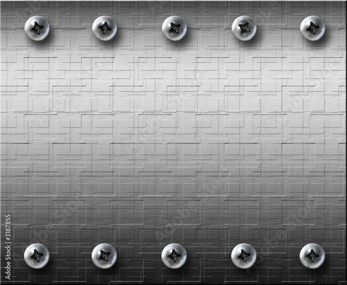 steel metall plate with bolts