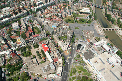 areal view of the skopje - macedonia