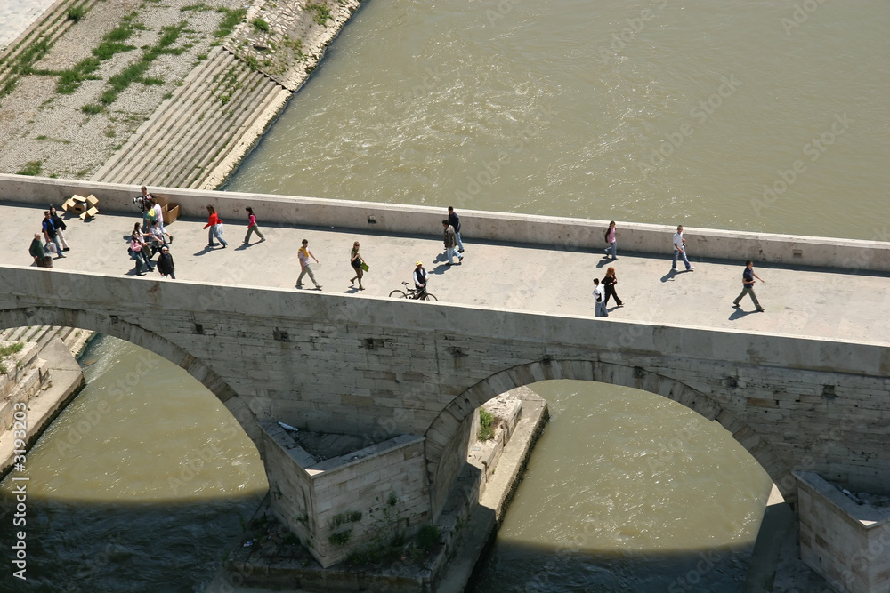  areal view of the stone bridge on vardar river