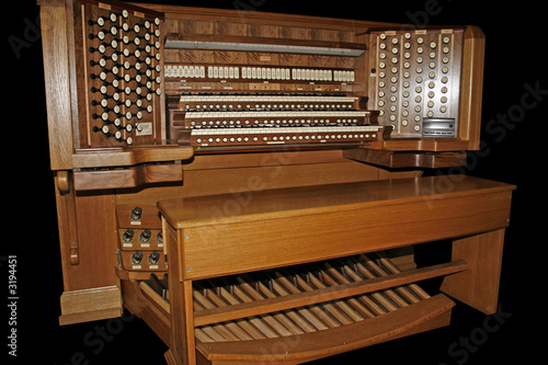 pipe organ on black
