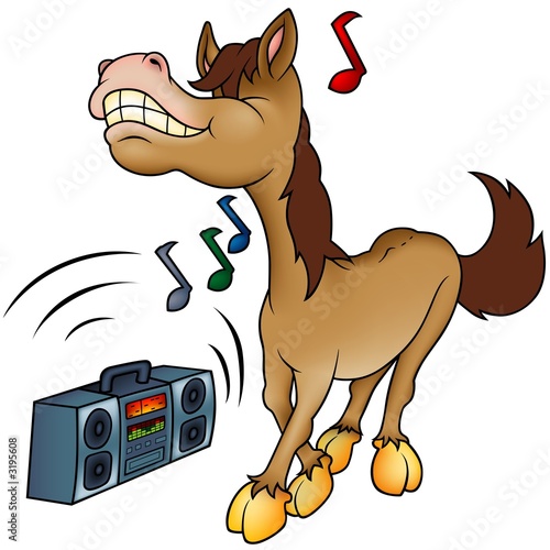 Fototapeta Naklejka Na Ścianę i Meble -  horse and music
