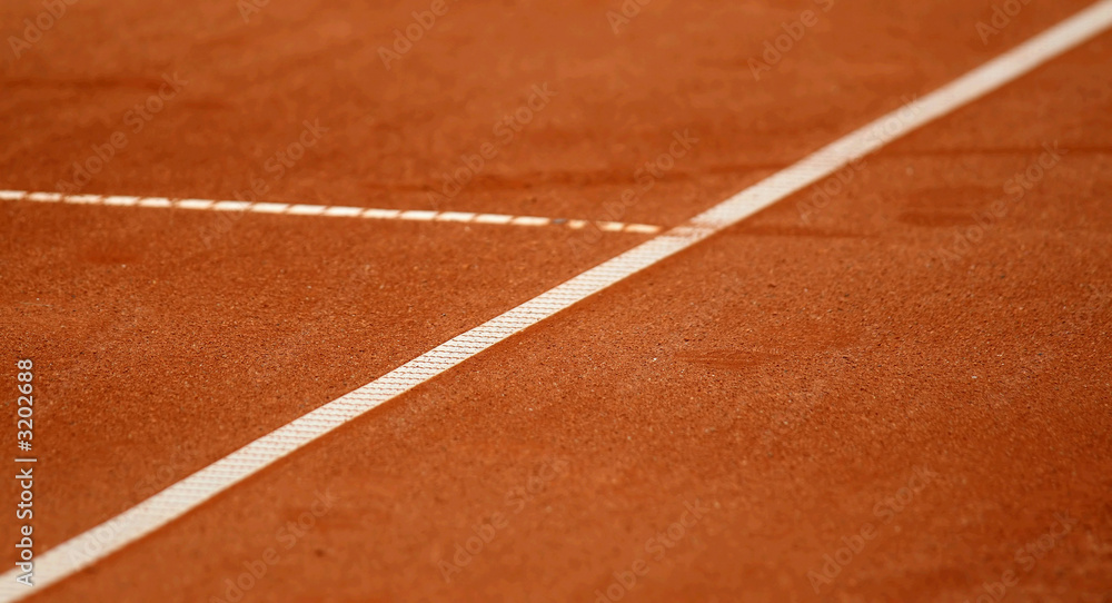 lines at tennis court