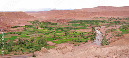 moroccan fortress in a desert oasis, ait benhaddou ksar, ouarzaz