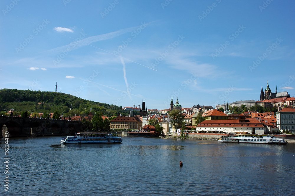 castle and ships