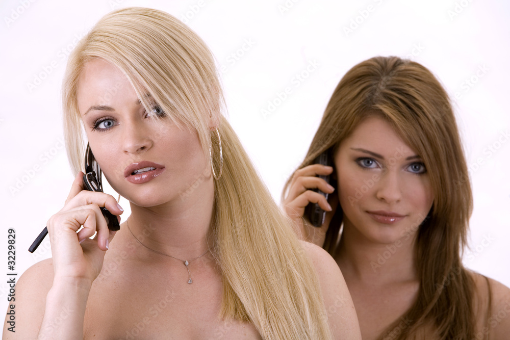 two women on the phone two women on the phone