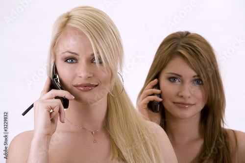 two women on the phone